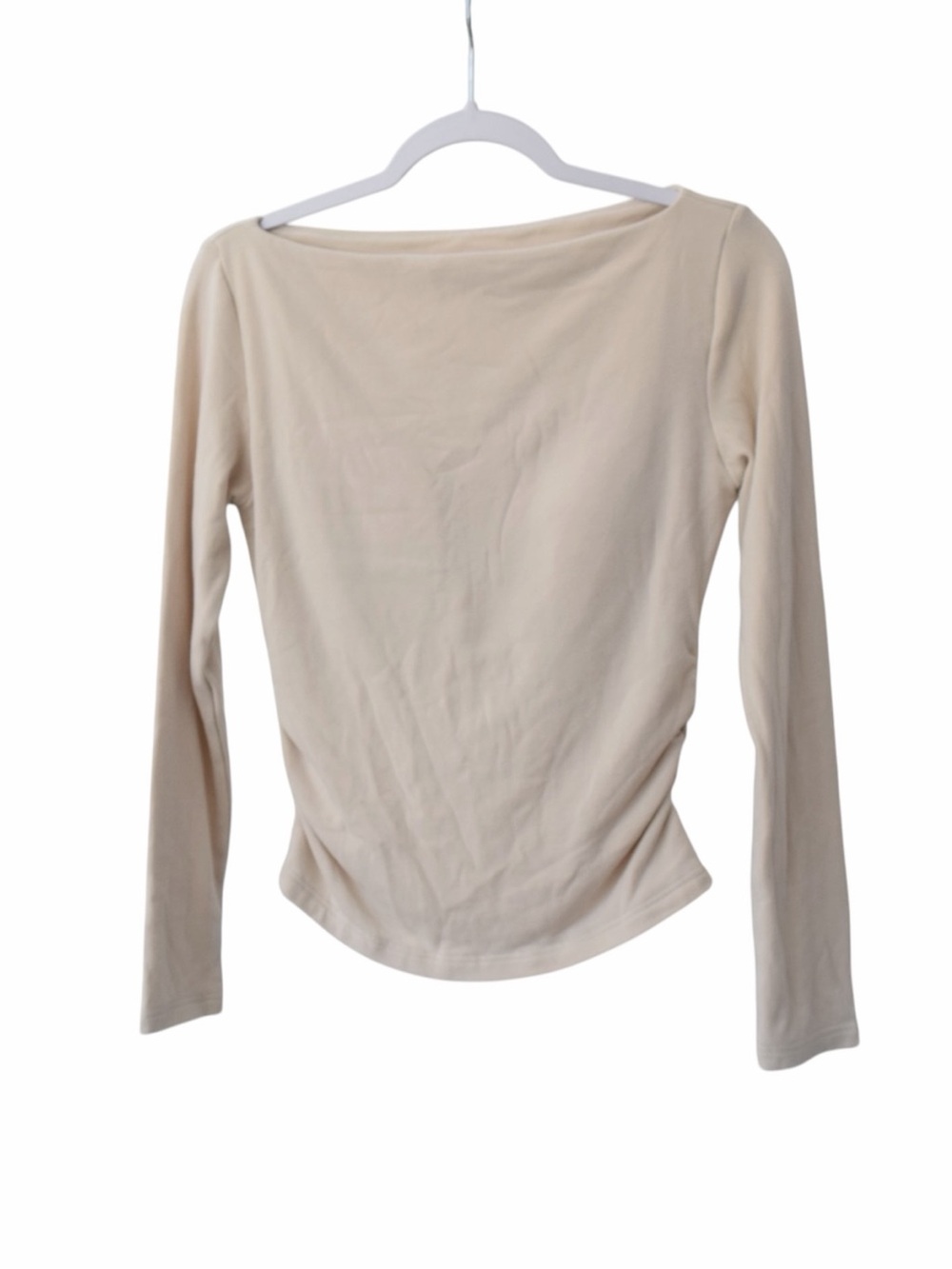 OGL Brami Top Size M Cream Long Sleeves Built in Bra